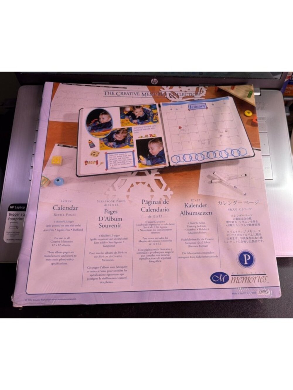CREATIVE MEMORIES Calendar 12 x 12 refill pages  6 Sheets/12 Pages